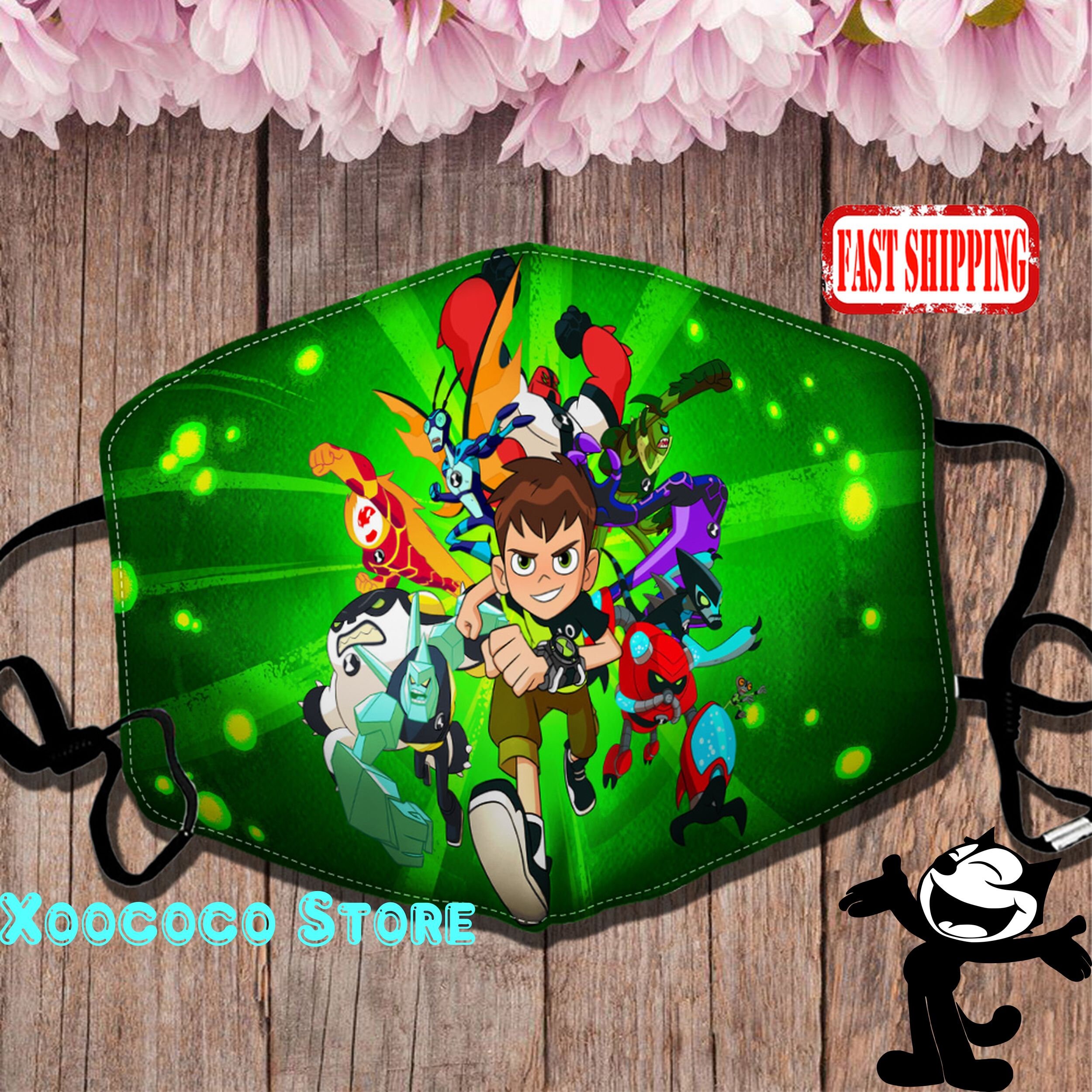 Ben 10 Face Mask Ben 10 Cartoon Face Mask Cartoon Face | Etsy