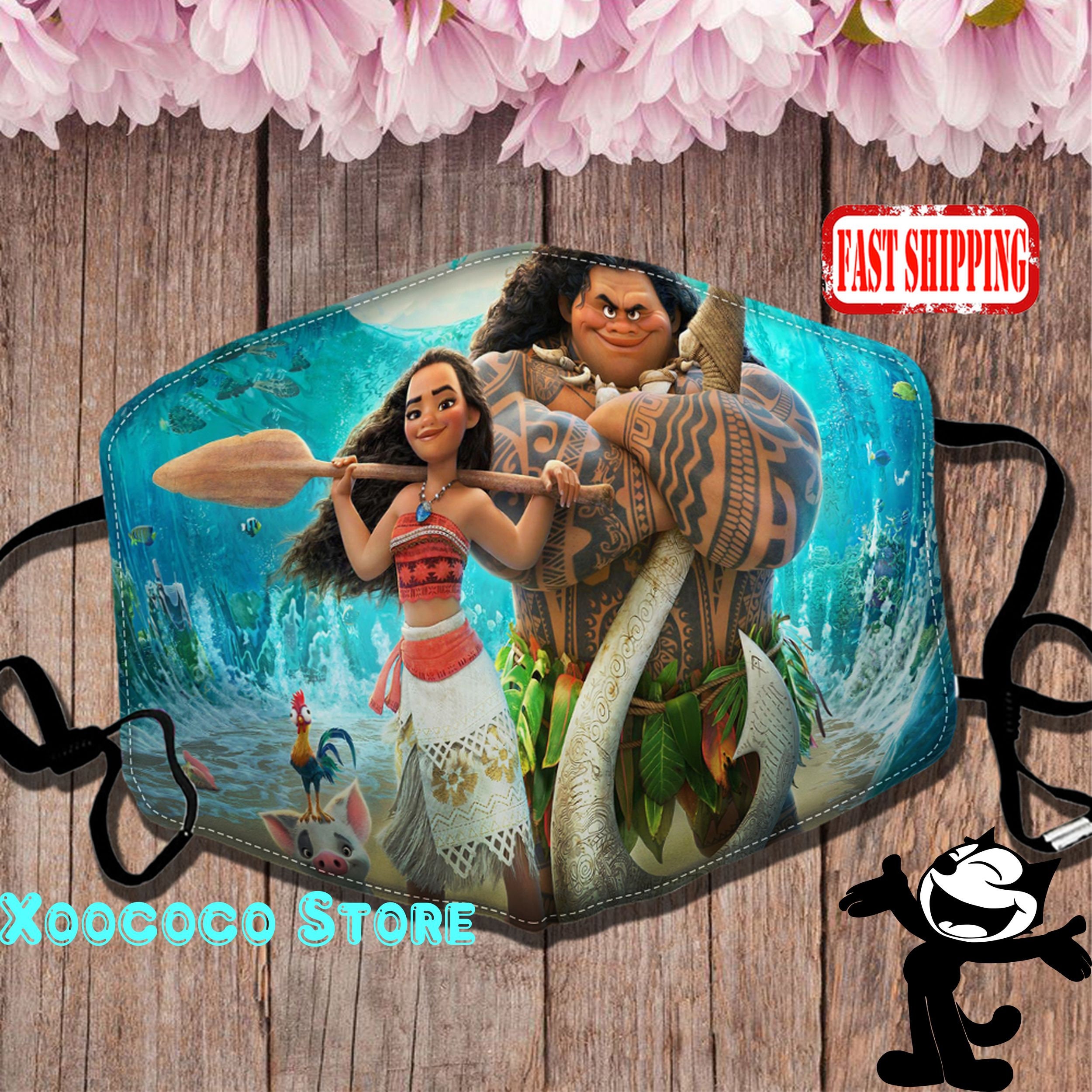 Moana Face Mask Moana Cartoon Face Mask Cartoon Face | Etsy