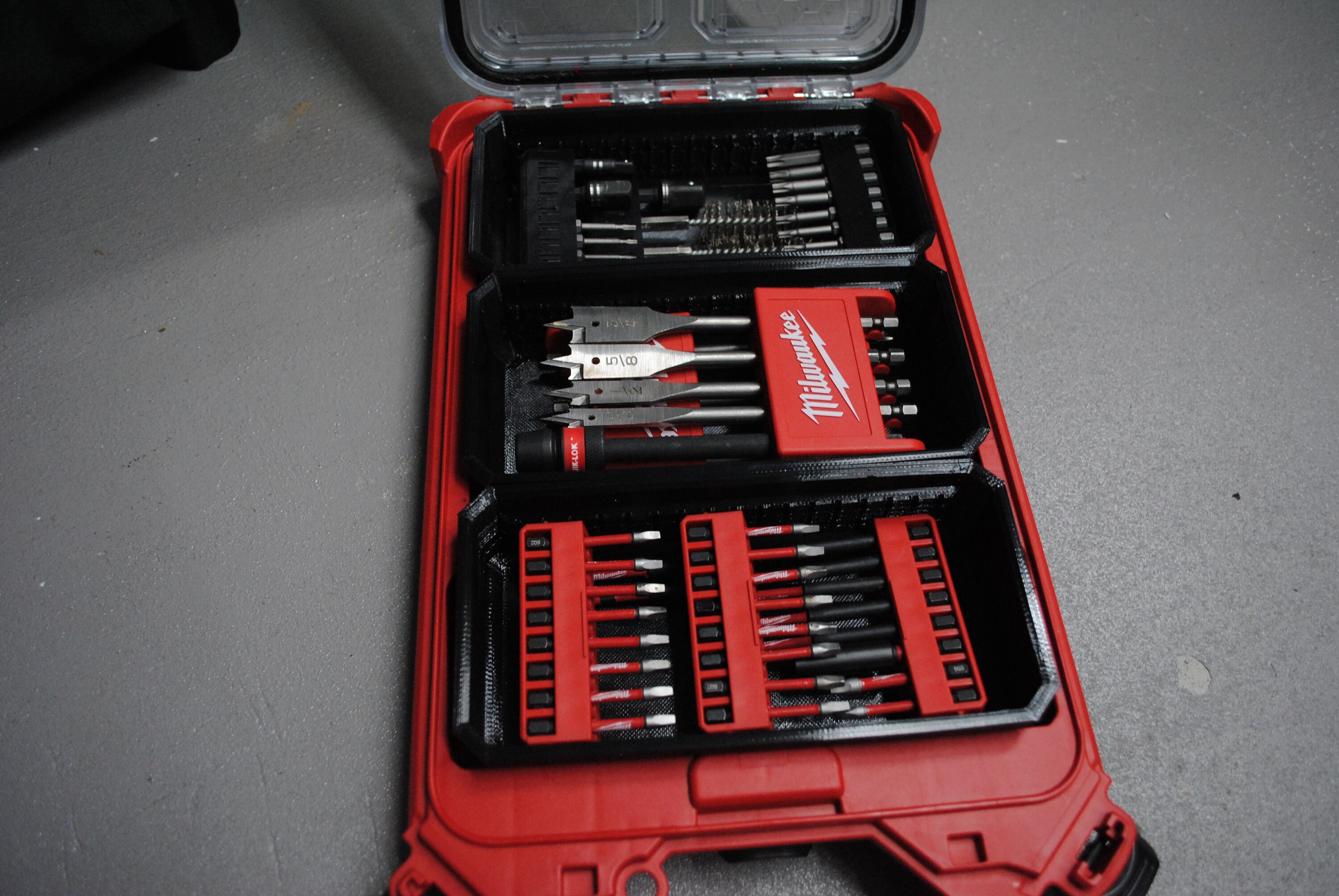 Milwaukee Koffer 4er-Pack CENTER-BEHÄLTER Kompatibel Mit Milwaukee Low Profile Pack 184118918474 Kompatible Aufbewahrungskästen Milwaukee