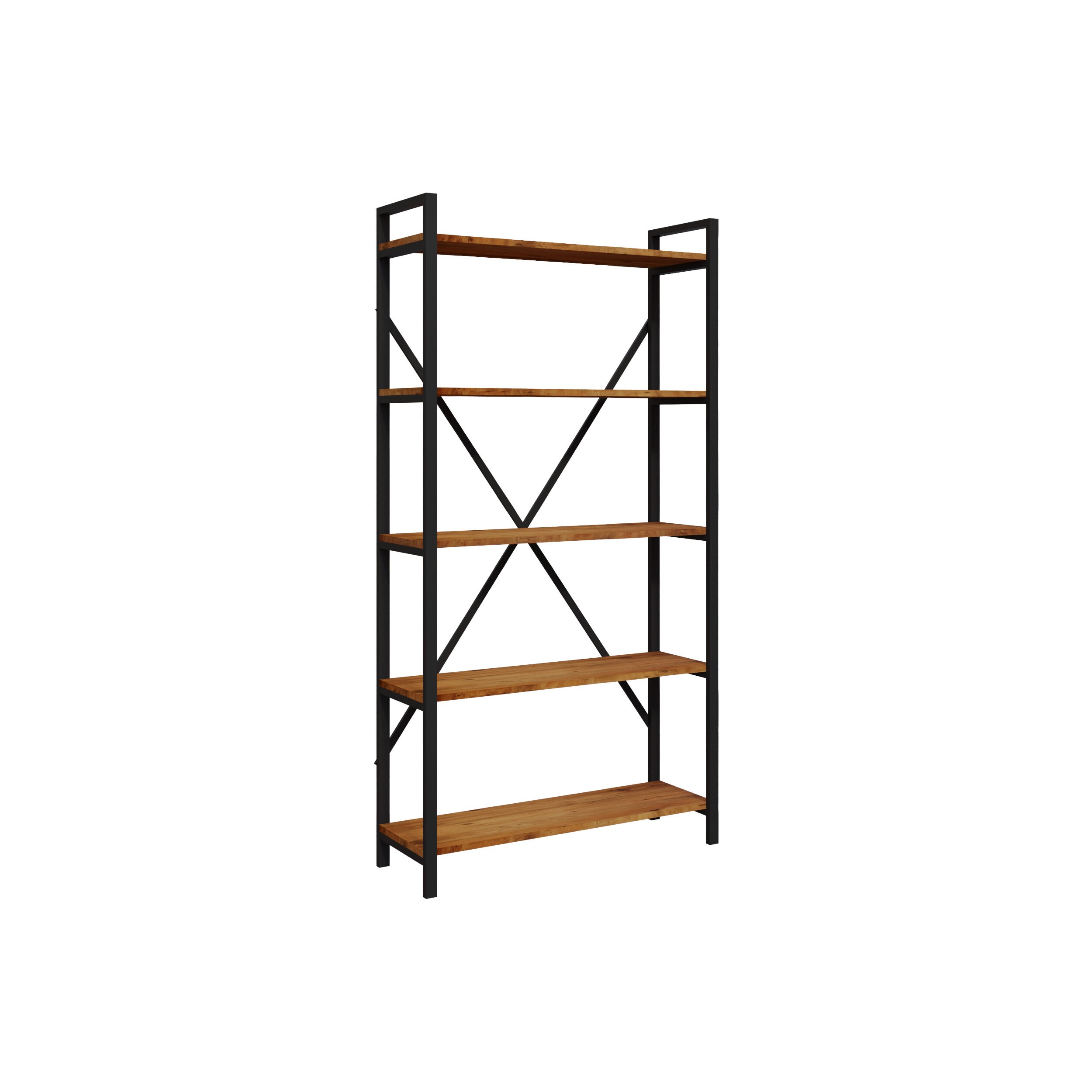 Wodïd Wide 5 Tier and Wood Bookshelf and Bookcase Industrial Etsy