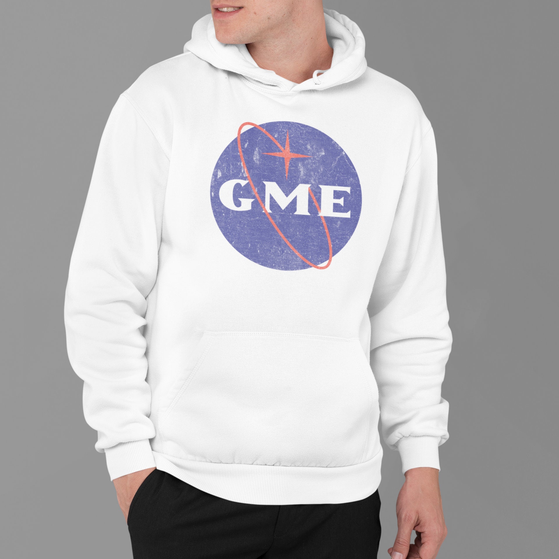 Vintage Gamestop GME Hoodie for Gamestonk Enthusiasts Wall Street Bets Reddit to the Moon Tee