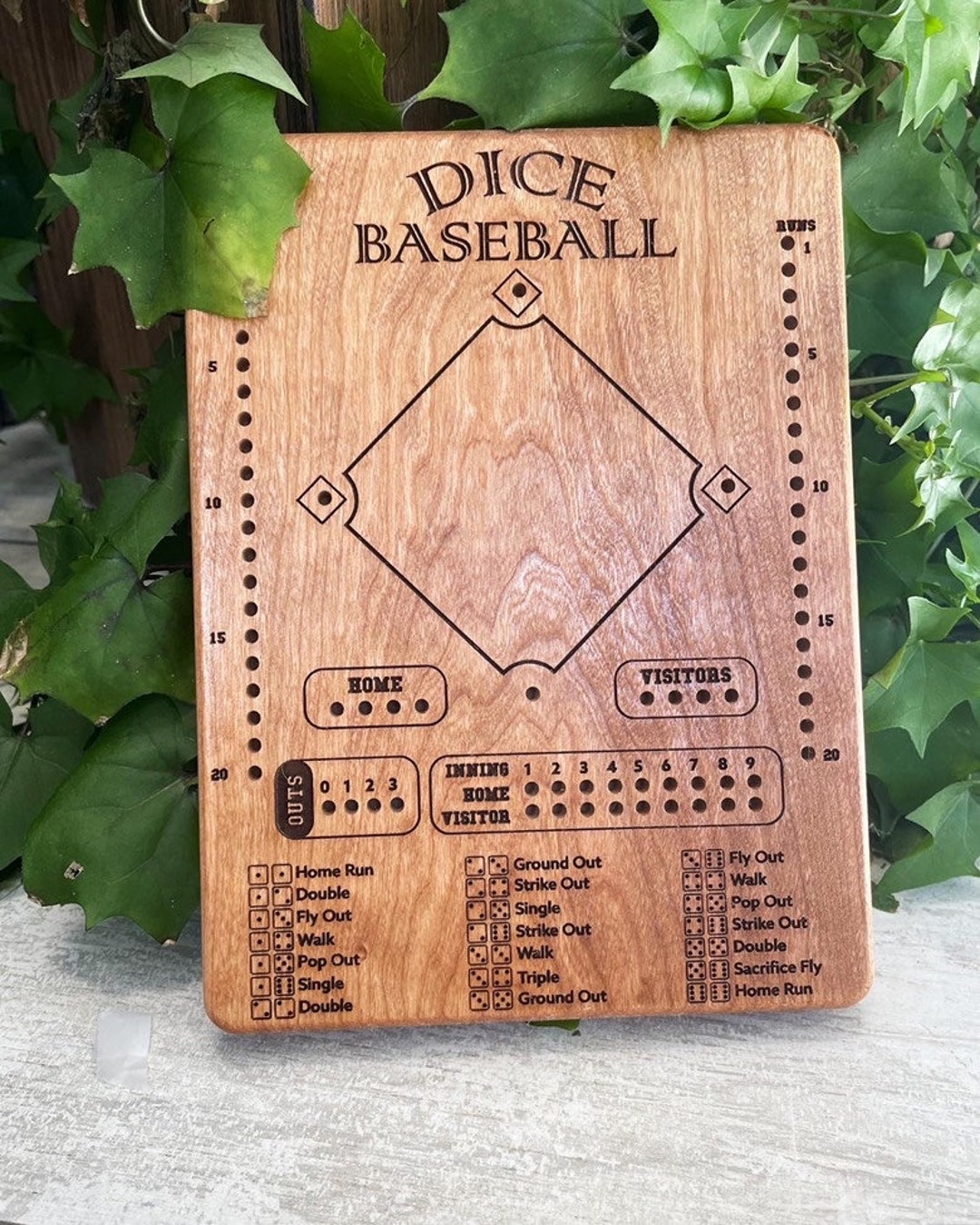 Dice Baseball Game Etsy