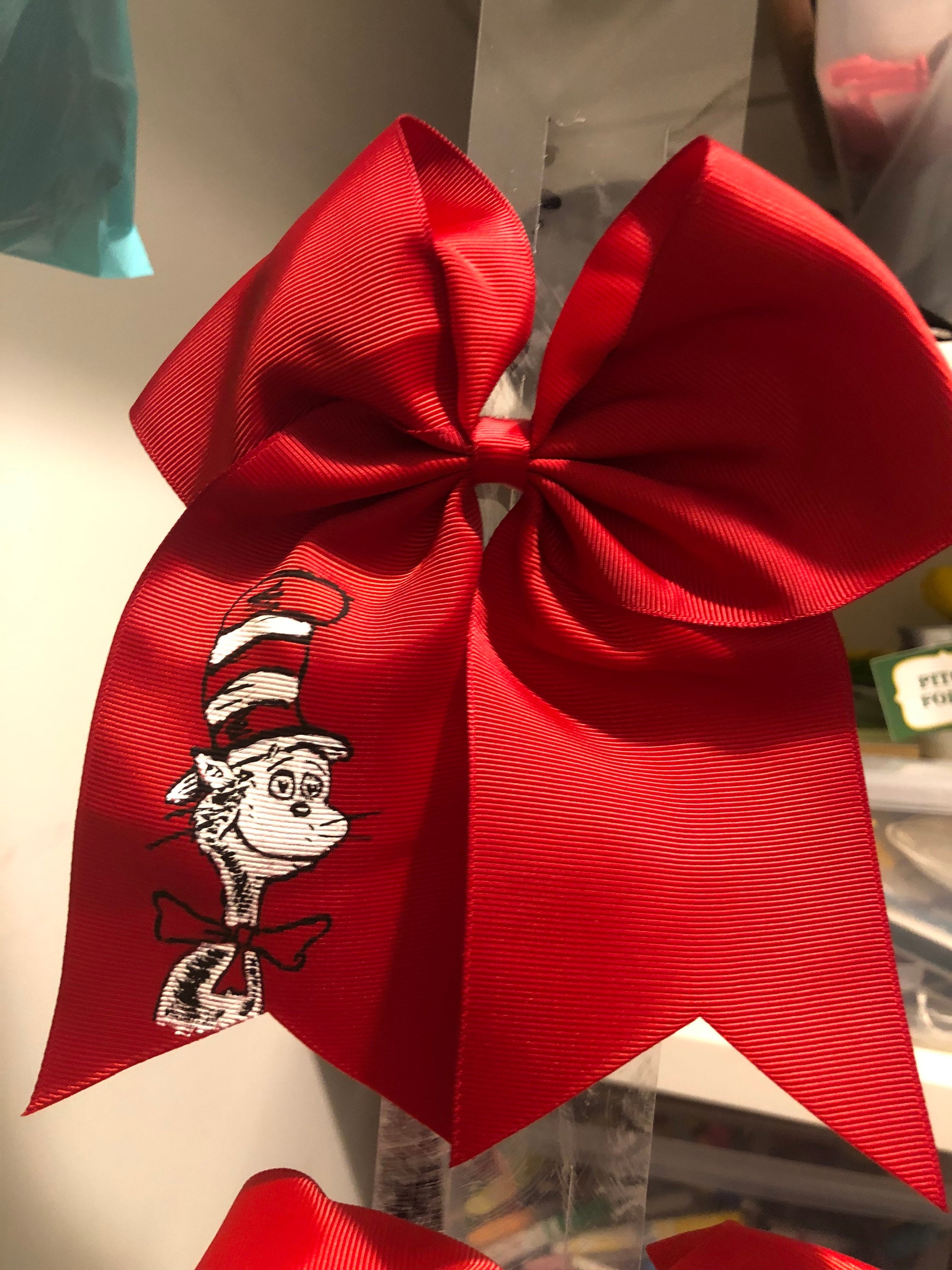 Hand painted dr Seuss hair bow Etsy
