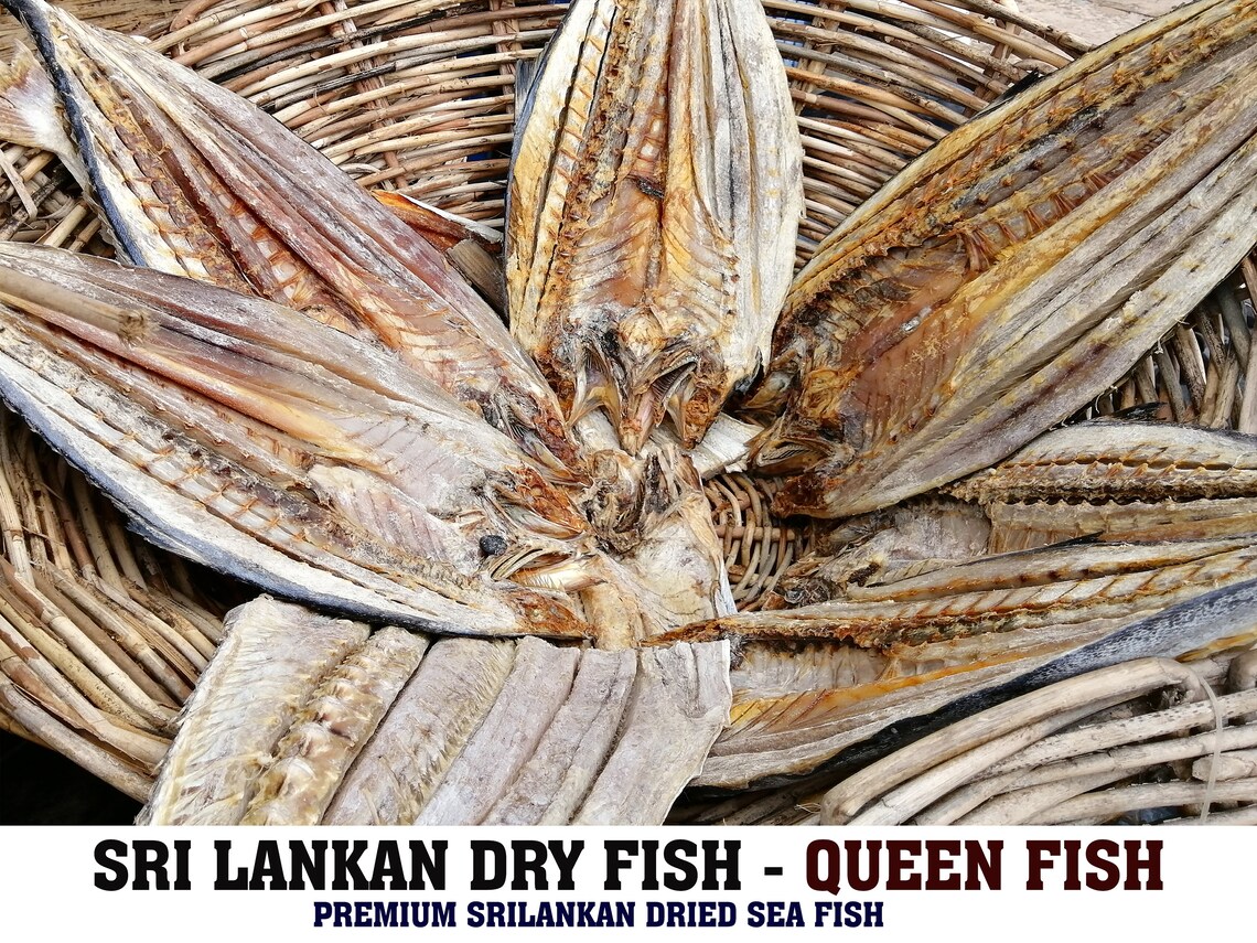 Dried Queen Fish 100 Sun Dried Fresh Fish Sri lankan Dry Etsy