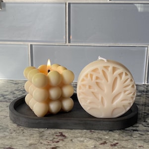 Bubble Cube Candle| Shaped Decorative Soy Pillar Candle| Custom Candle| Aesthetic Housewarming, Mother’s Day Gift, Handmade Scented Candle