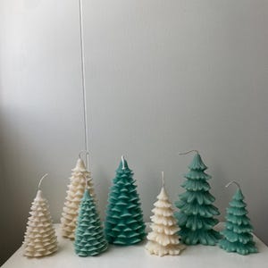 Vela perfumada de pilar de árbol de Navidad: Pino navideño, mini y grande