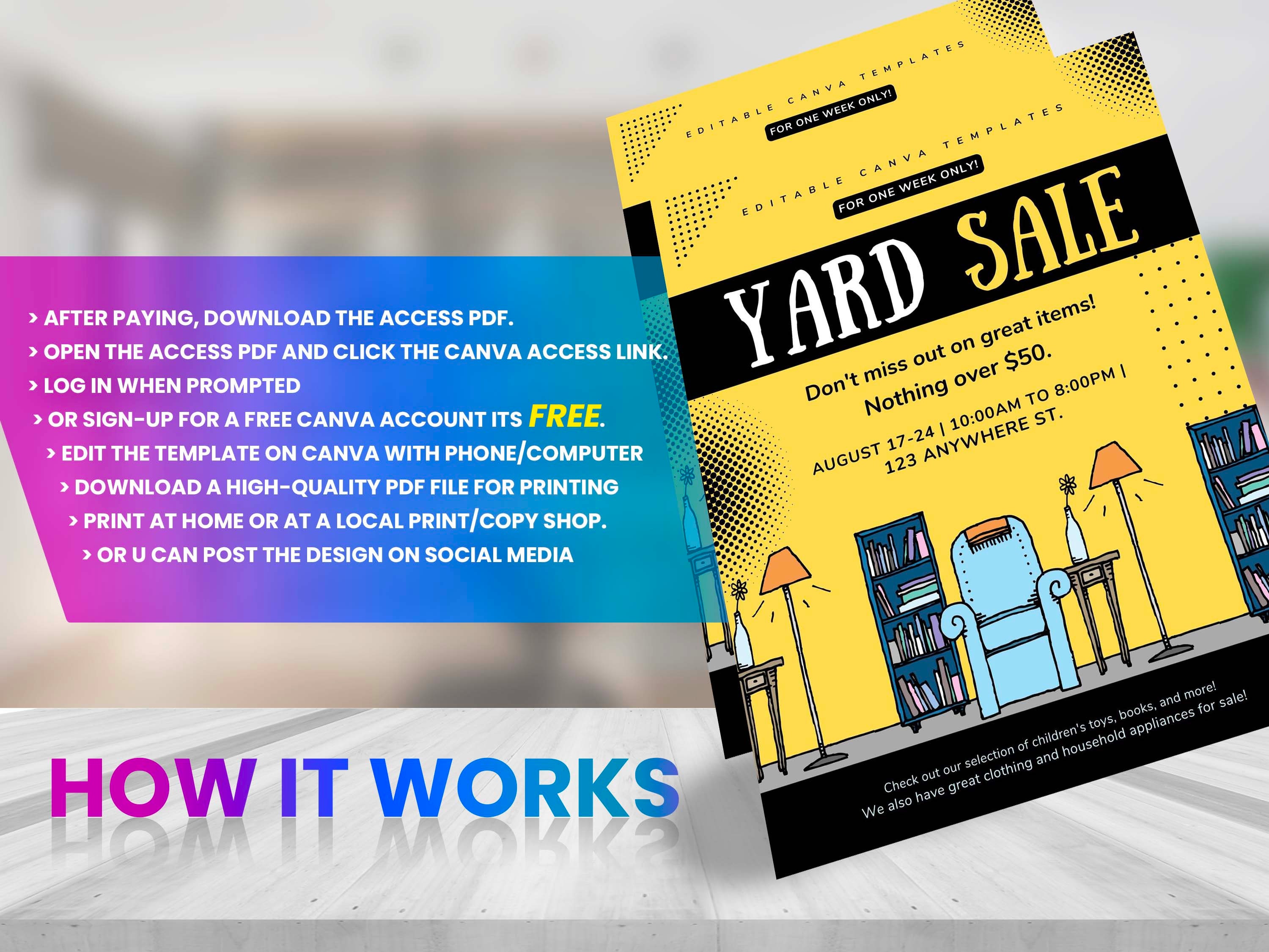 Image 9 for Yard Sale Flyer Template Word