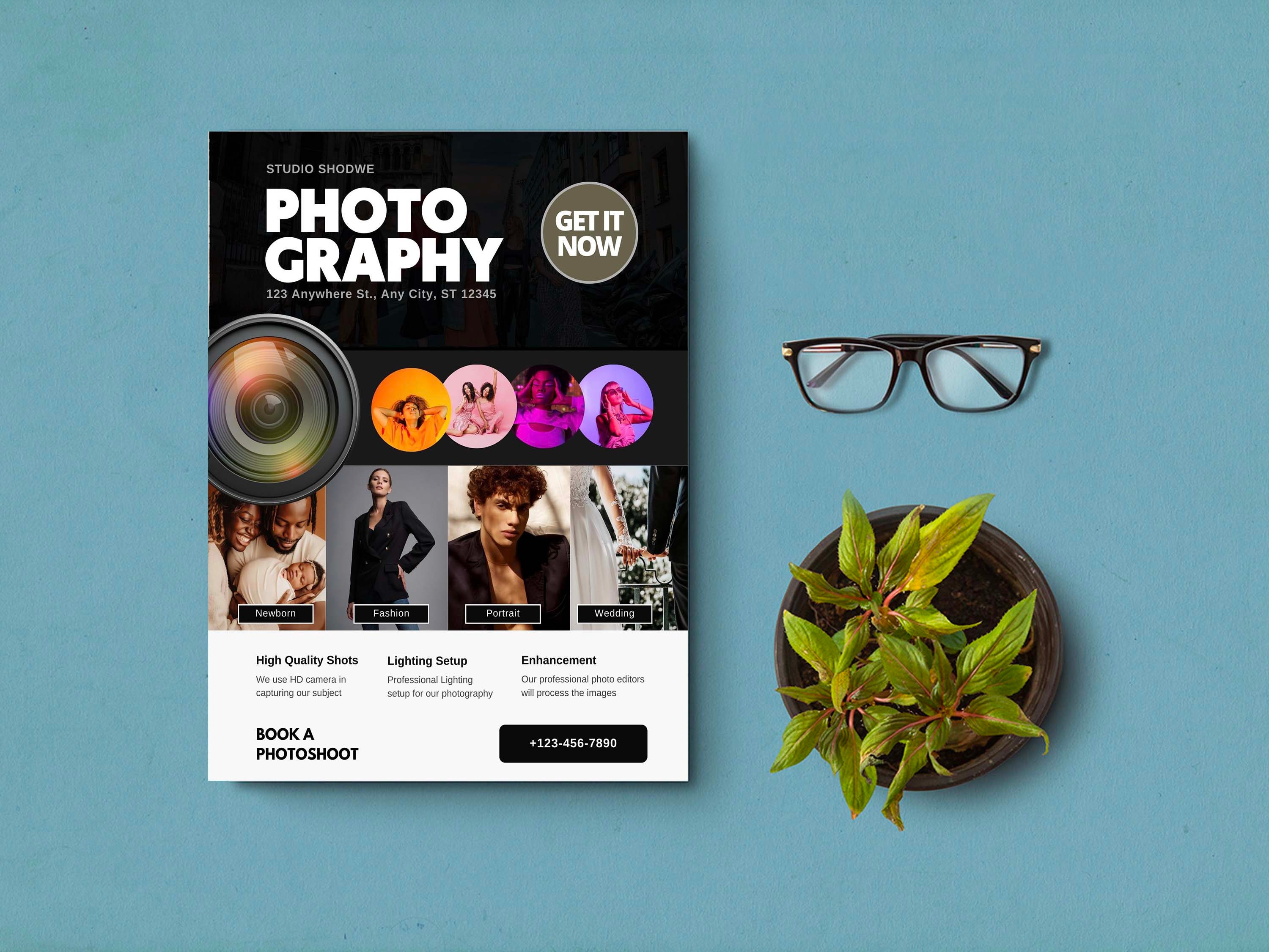 PHOTOGRAPHY FLYER DIY Editable Canva Template, Printable &amp; Social Media ...