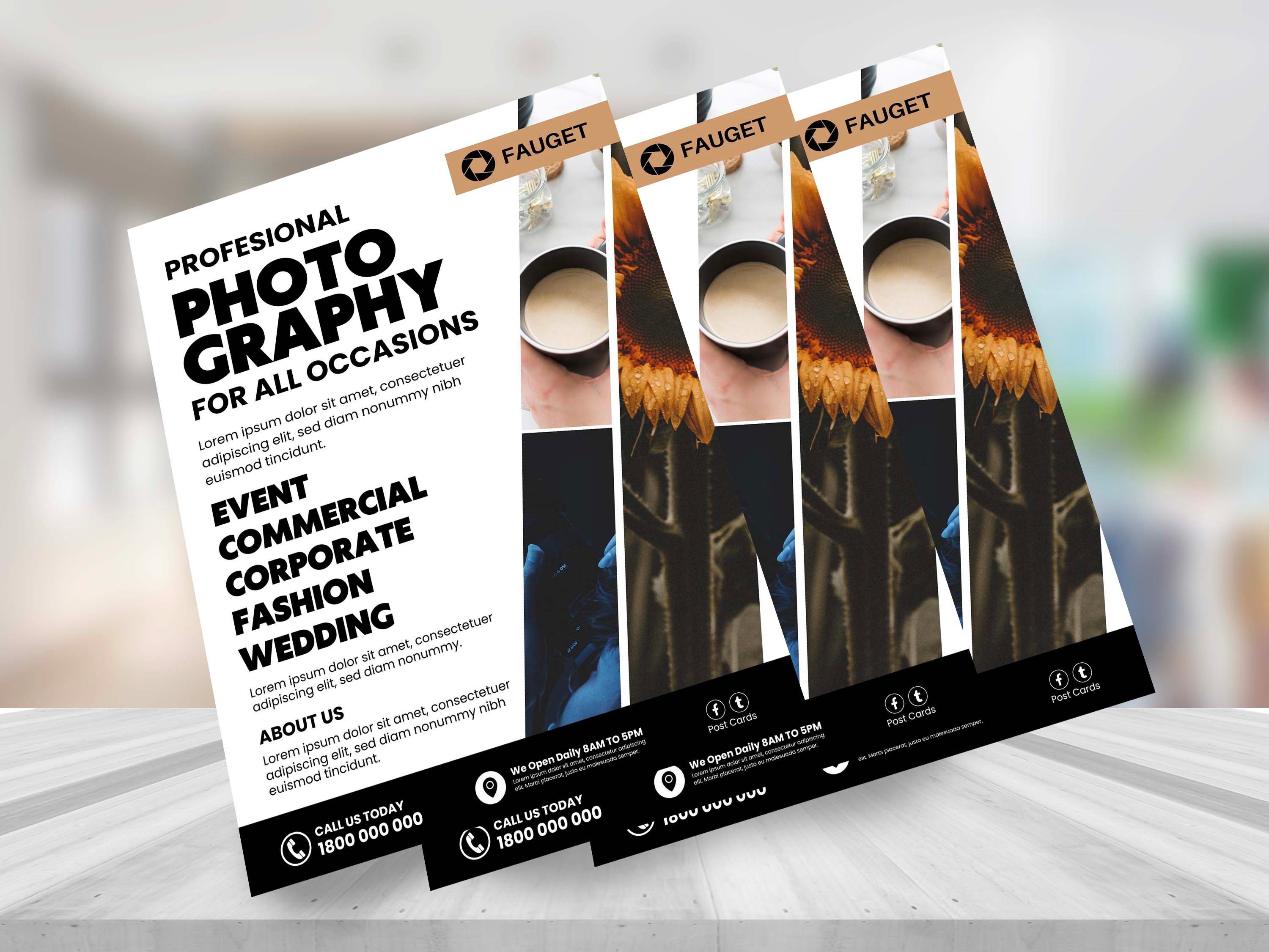 PHOTOGRAPHY FLYER DIY Editable Canva Template, Printable &amp; Social Media ...