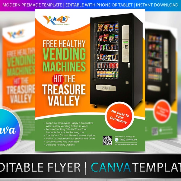 Canva Vending Machine Template Etsy