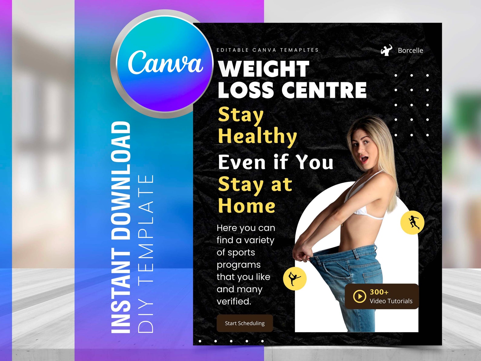 WEIGHT LOSE FLYER Diy, Editable Canva Template, Printable & Social ...
