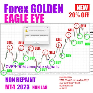 Forex GOLDEN EAGLE indicator mt4 Trading System No Repaint Trend Strategy Buy and sell signals Non lag- Do Not DISAPPEAR after chart refresh