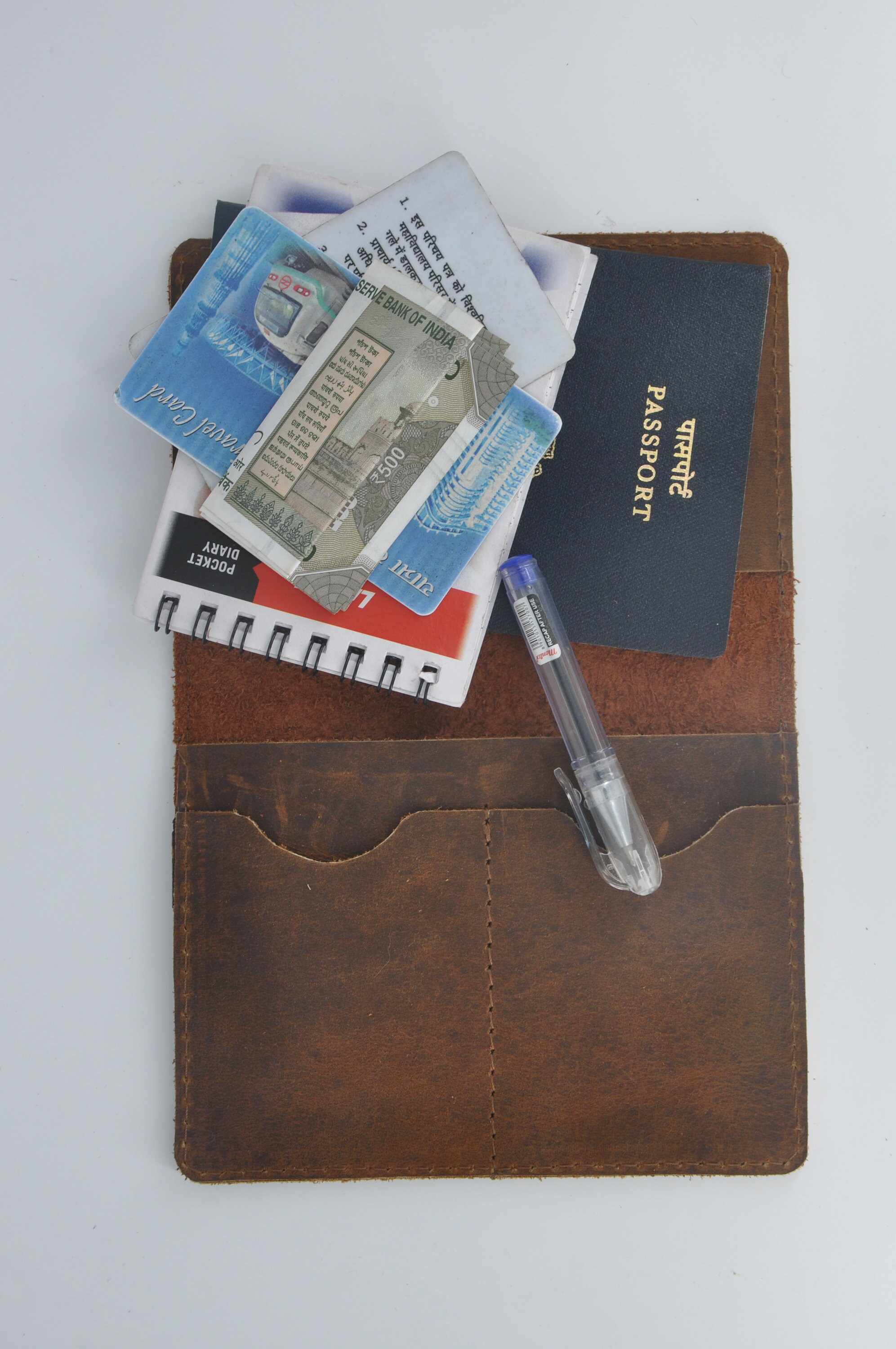 Leather Travel Document Holder Passport Holder Cards and Etsy