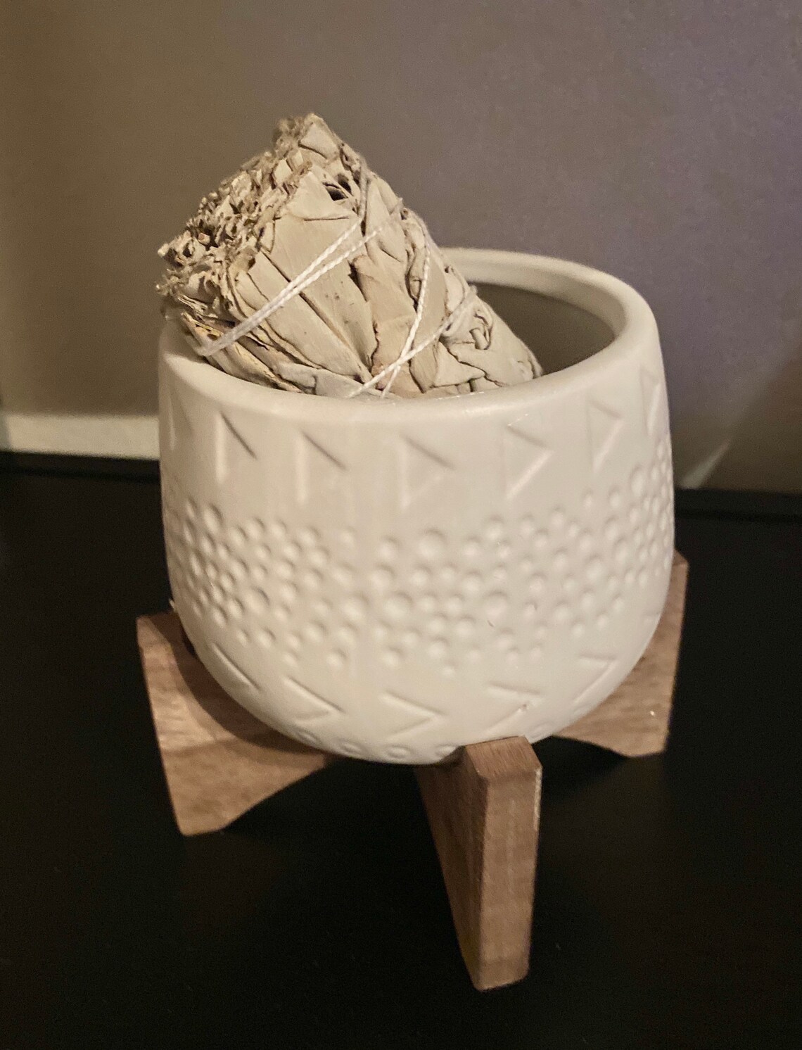 Ceramic Sage Holder Set Smudge Burner Alter Piece paired Etsy