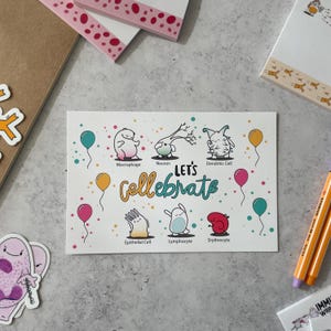 Zellbiologie Feier oder Geburtstag Postkarte