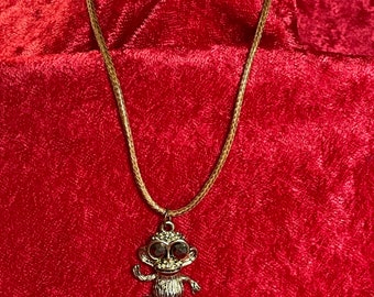 Golden Monkey Pendant Necklace