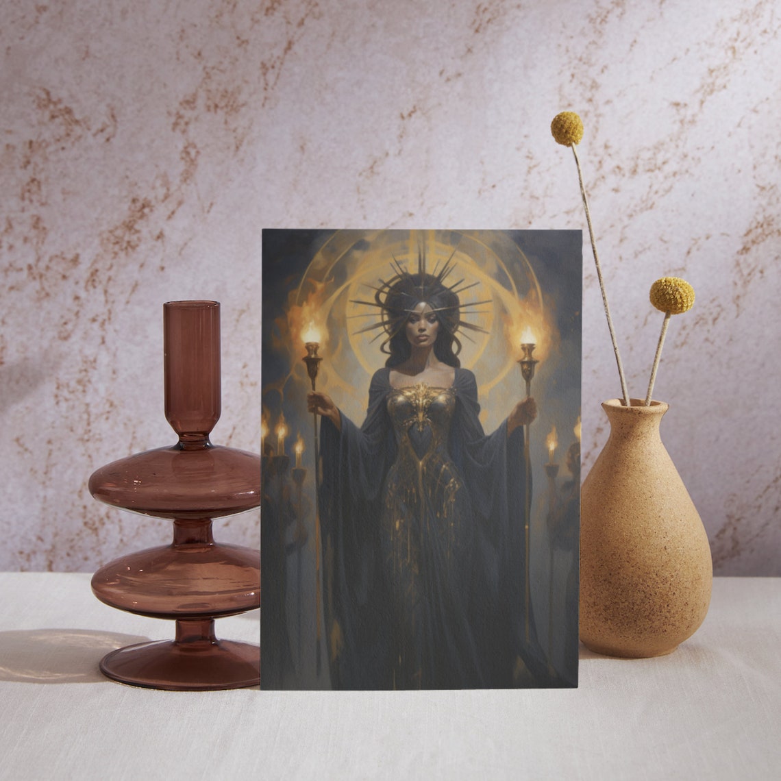 Triple Moon Goddess Hekate Printable AI Art for Alter, Greek Goddess of ...