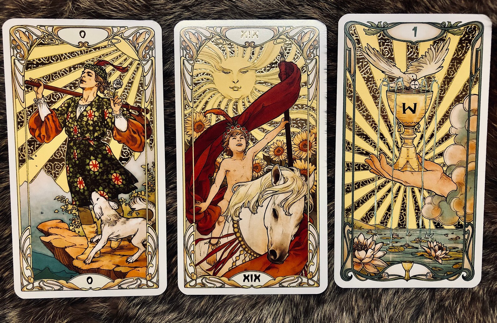 Golden Art Nouveau Tarot by Giulia F. Massaglia Etsy
