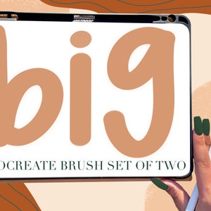 Big Procreate Brush Set - Enlarged Monoline Procreate Brush - Revealer Brush - Brush Digital Download - Procreate Brush -Procreate Essential