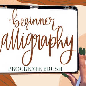Beginner Calligraphy Procreate Brush - Calligraphy Procreate Brush - Solid Procreate Brush - Procreate Brush - Pressure Sensitive Procreate