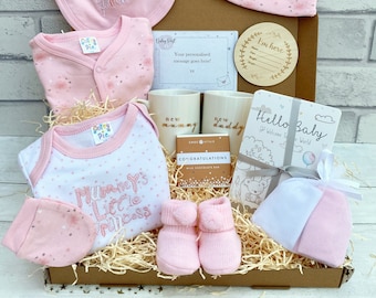 14 piece Princess New BABY GIRL HAMPER | Gifts for Mum, Dad & Baby  | Newborn gift set | Baby Shower present | New Baby Maternity Gifts