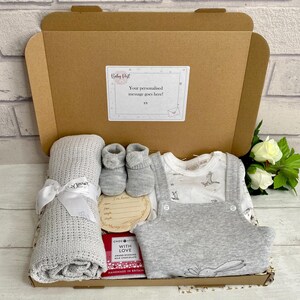 BABY Boy Dungarees & T-Shirt Set | Cute Bunny Design | Hamper GIFT | New PARENT Gift