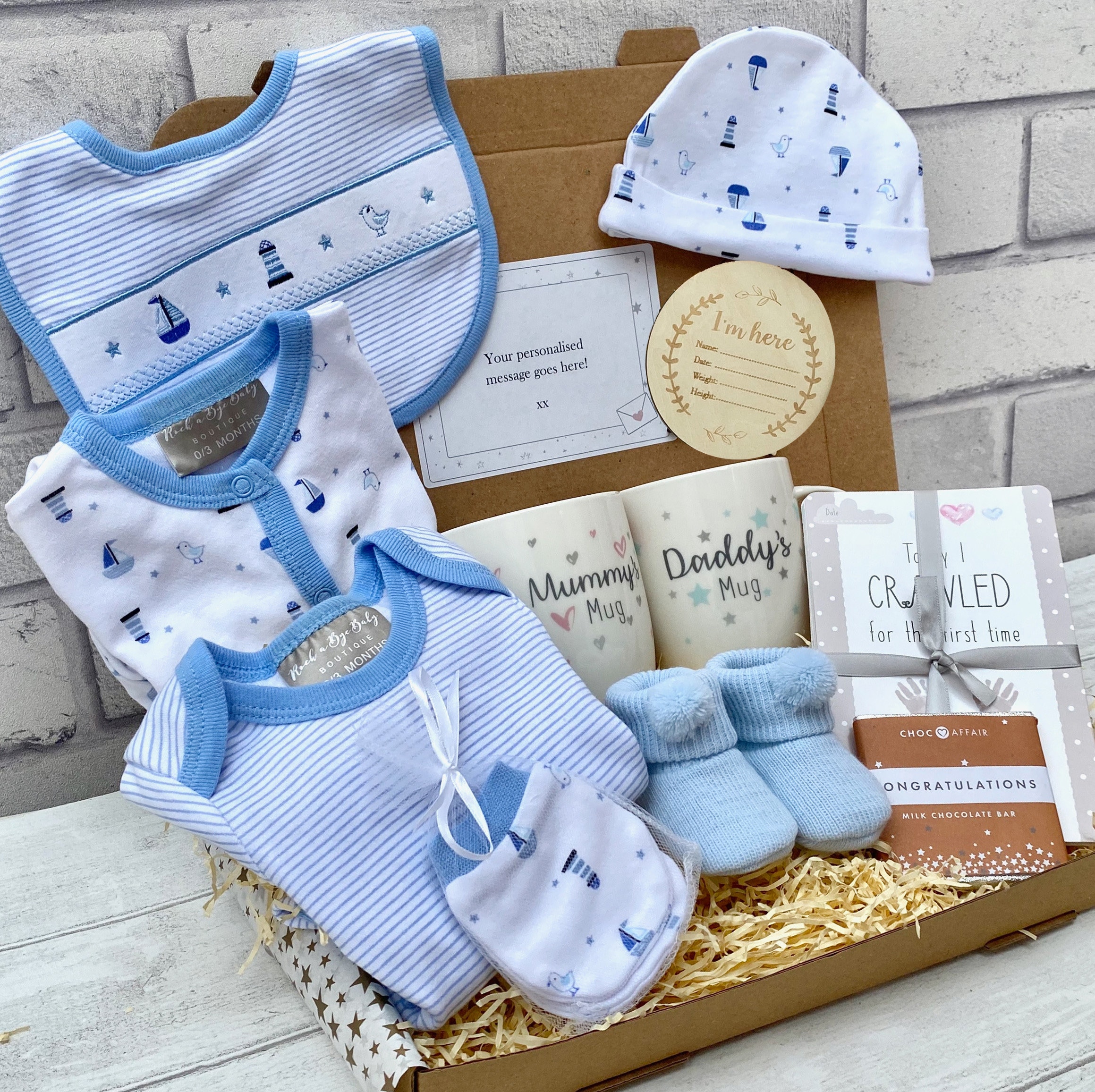 New BABY BOY HAMPER | Baby Gift Box | Mom & Dad Gifts | Cute Boat and ...