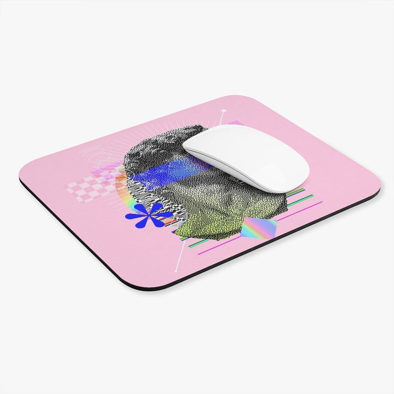 Vaporwave Mouse Pad Pixel Art Mousepad Retrowave Glitch Etsy