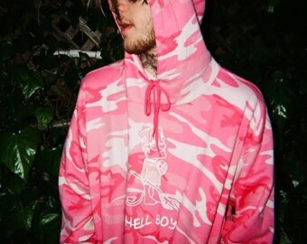 hellboy hoodie pink