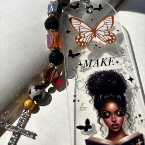 Christian "Make Heaven Crowded"| Handmade Bling Acrylic Beaded Bookmark!