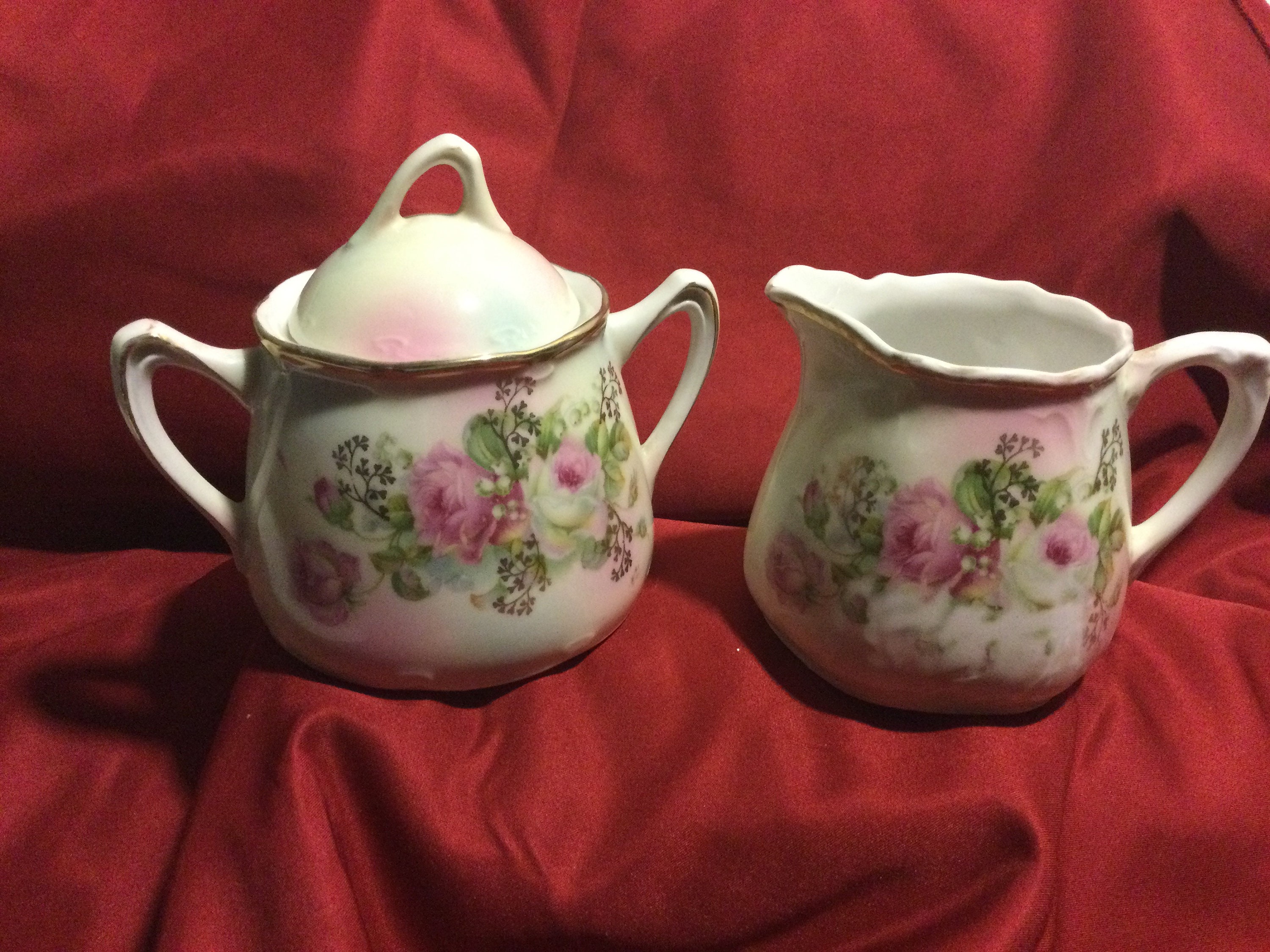 Vintage Floral Creamer & Sugar Bowl Made in Germany Etsy