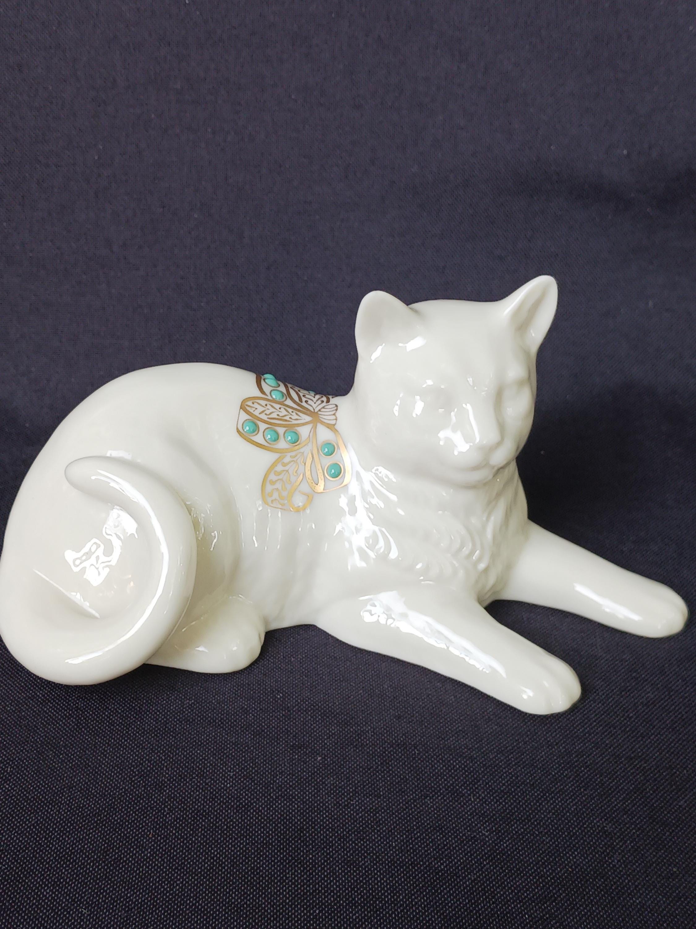Lenox Cat Figurine - Etsy
