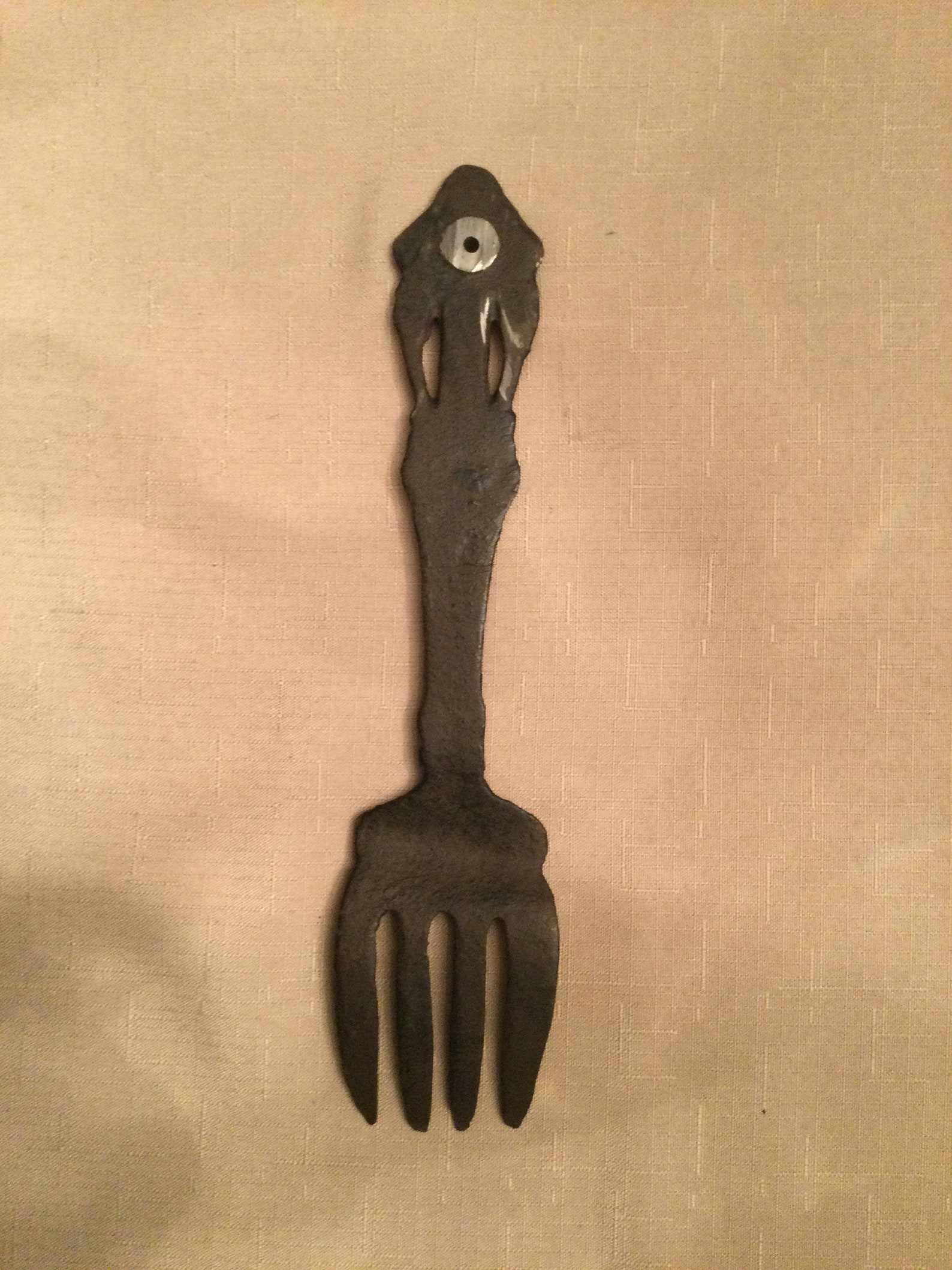 Vintage Cast Iron Fork & Spoon Kitchen Wall Hanging Etsy