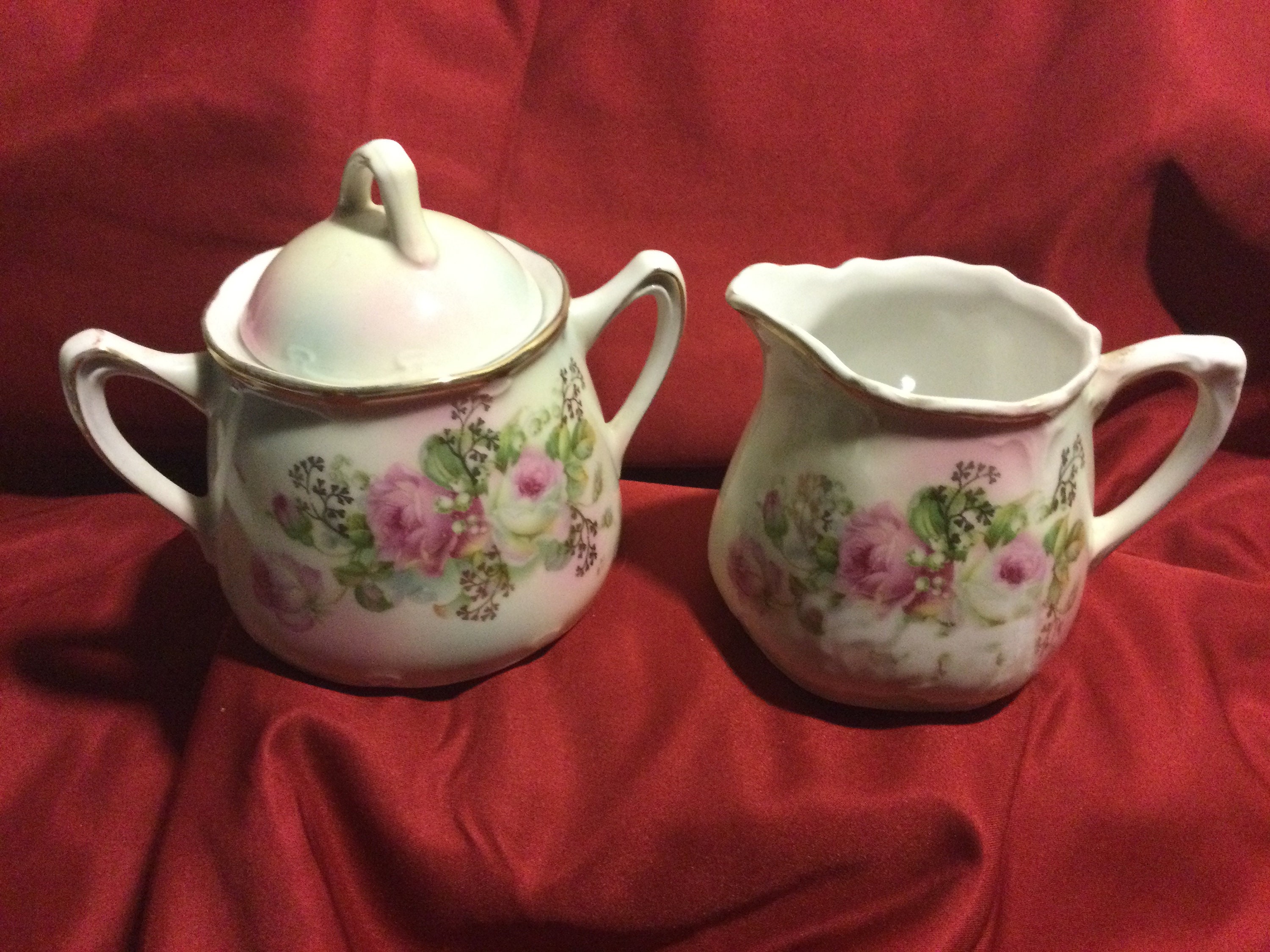 Vintage Floral Creamer & Sugar Bowl Made in Germany Etsy