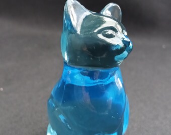 FENTON 花柄 CAT キャット 猫 フェントン ブルーガラス 置物 FENTON 花柄 CAT 猫 キャット フェントン ブルーガラス 置物