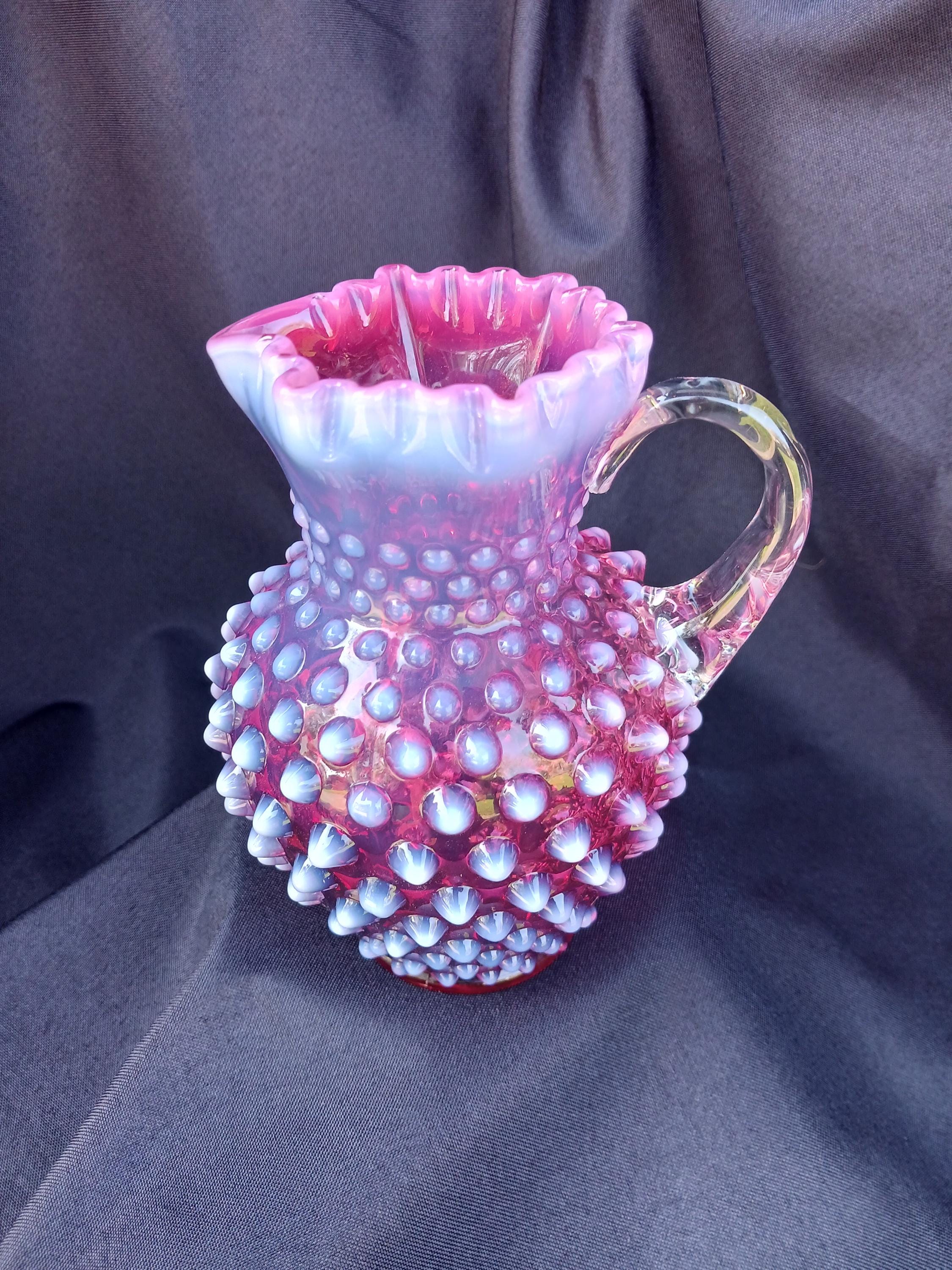 Fenton Hobnail Cranberry Vase - Etsy