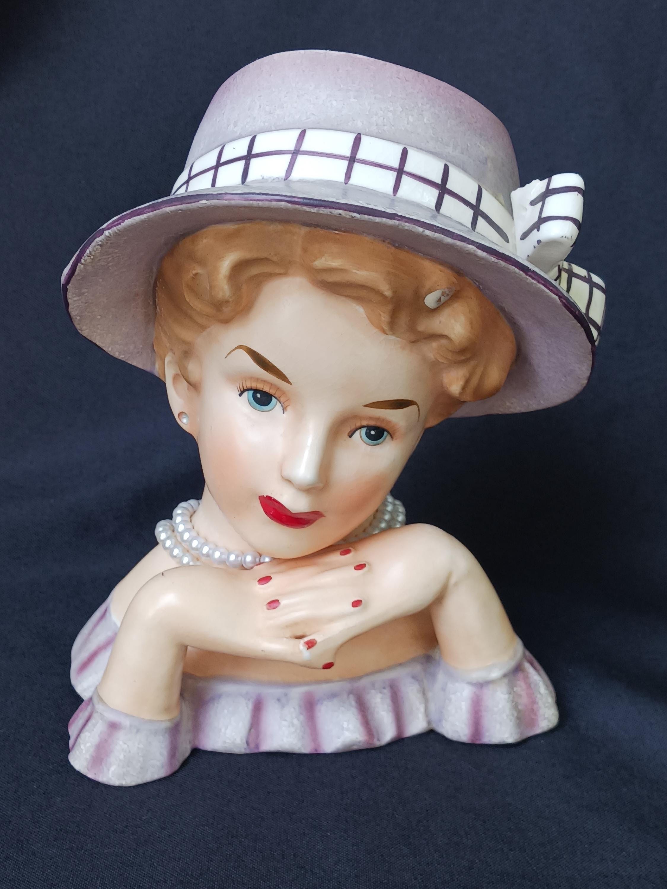Japan Vintage Lady Head Vase - Etsy
