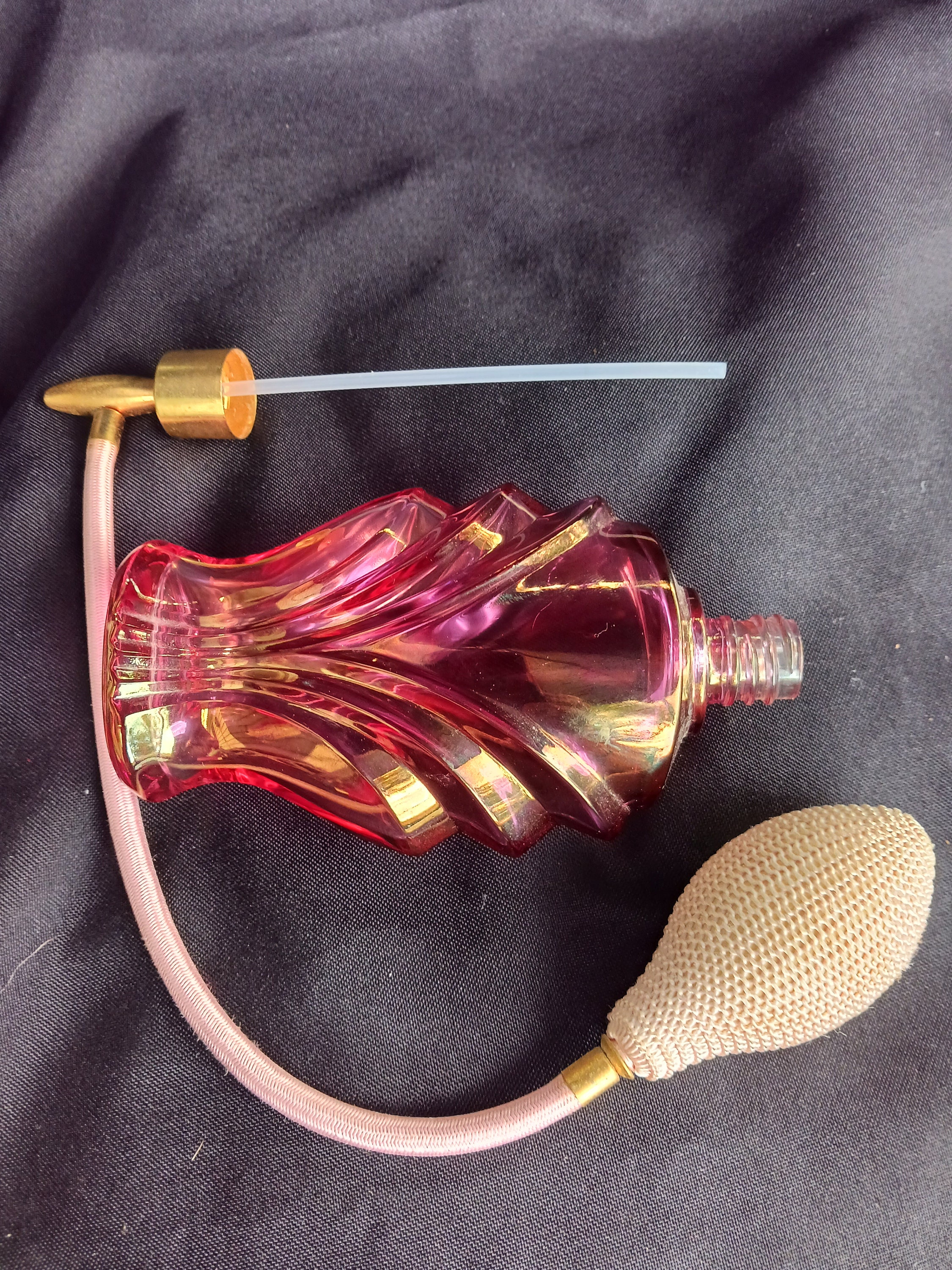 Vintage French VCA Pink Crystal Perfume Bottle France - Etsy