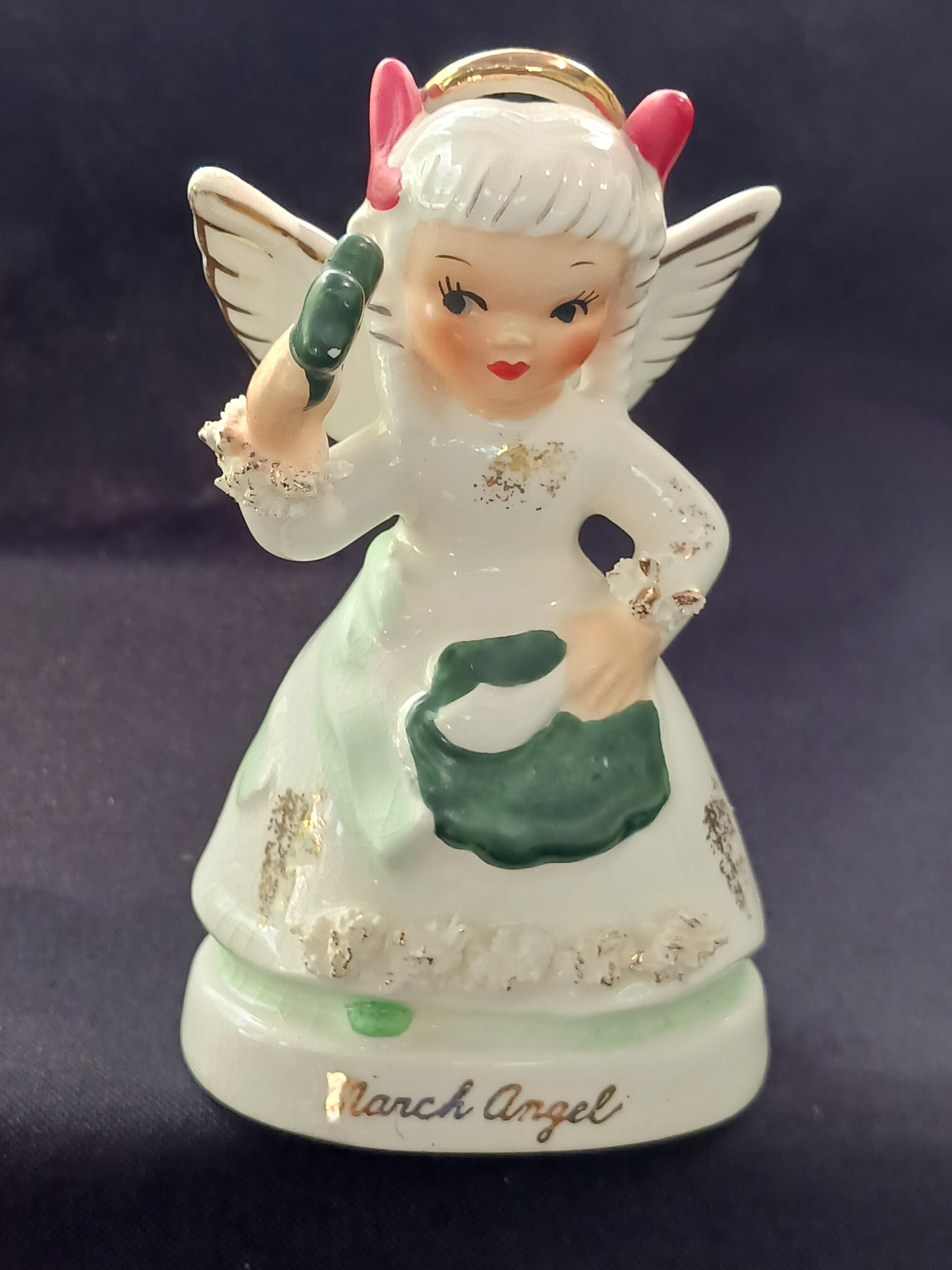 Vintage Porcelain Angel Figurines Japan - Etsy