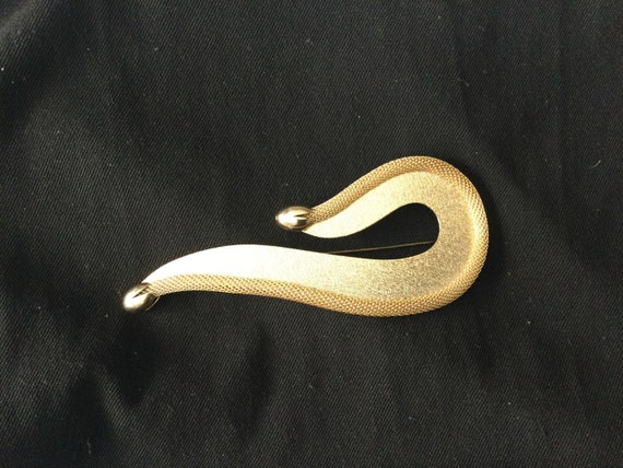 Vintage Large MCM Gold Tone Brooch - image 1