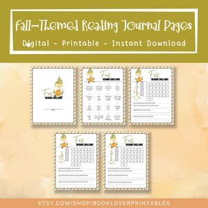 Fall book tracker printable, autumn reading challenge worksheet, cozy reading log journal, seasonal reading planner pages, reading progress tracker printable, book tracking log sheet, autumn reading printable, cozy book journal, reading habit tracker worksheet, fall reading planner
