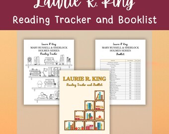 Laurie R. King Reading Tracker Printable – Mystery Series Log – Booklist Reader Checklist – Detective Journal Page – Gift for Bookworms