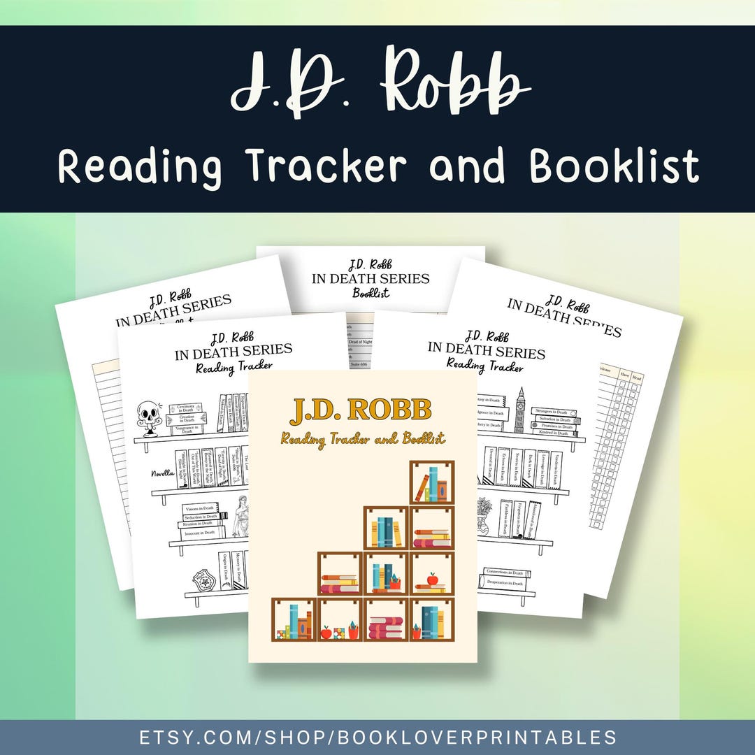 Book Log Reader J.D. Robb Reading Tracker Printable – Series Booklist Log – Reader ...
