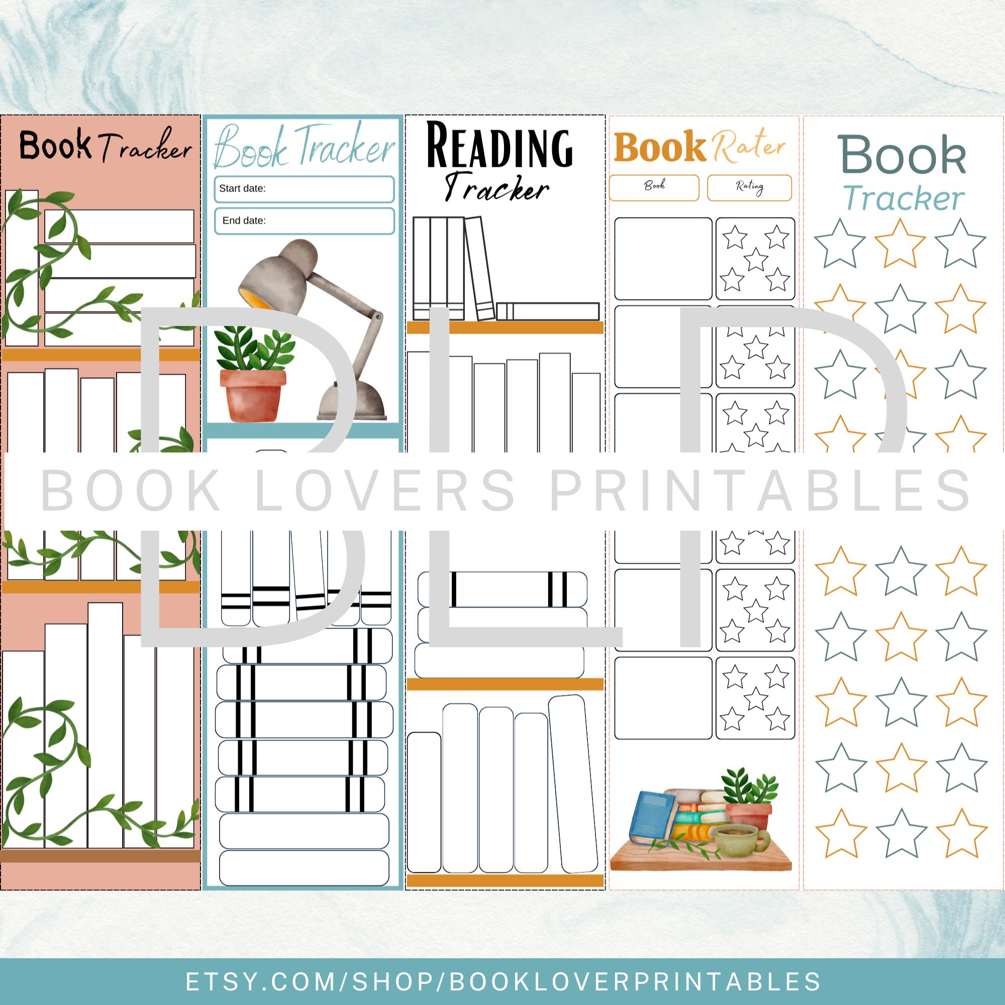 Reading Tracker Bookmarks Printable - Reading Log Bookmark Set ...