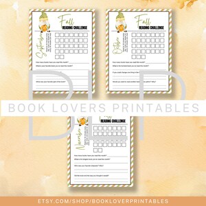 Fall reading journal printable, autumn book tracking worksheet, cozy seasonal reading log, reading progress planner printable, book tracker challenge sheet, autumn reading habit tracker, cozy book planner pages, seasonal reading printable, fall reader journal, book tracking log