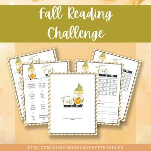 Autumn reading challenge printable, fall book tracker planner, cozy reading journal pages, seasonal reading log printable, reading progress worksheet, book tracking printable sheet, autumn book lover planner, reading habit tracker, cozy seasonal reading printable, fall journal tracker