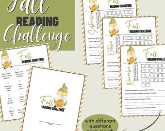 Fall Reading Challenge Printable, Autumn Book Tracker, Cozy Reading Log, Seasonal Reading Journal, Reading Progress Tracker, Book Tracking
