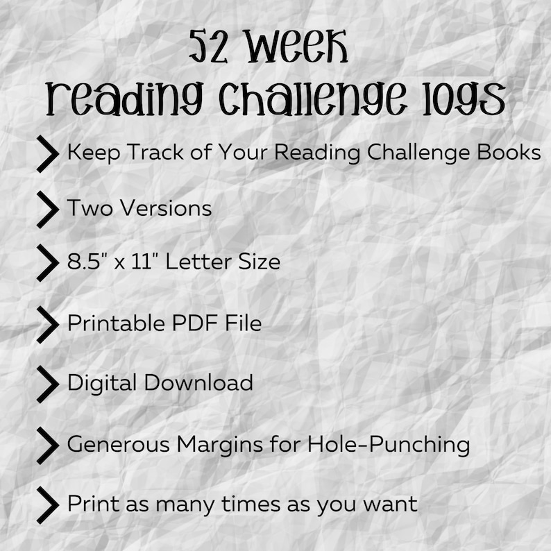 2025 Reading Challenge Tracker 52 Weekly Prompts Book Tracker Reading