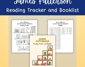 James Patterson Reading Tracker Printable – Crime Booklist Log – Detective Reader Checklist – Thriller Book Journal Page – Reading Guide