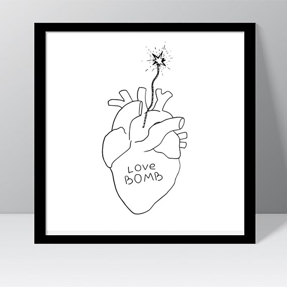 Heart Lova Bomb Digital Download Print Svg Heart Heart Etsy